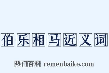 伯乐相马近义词是什么意思的图片